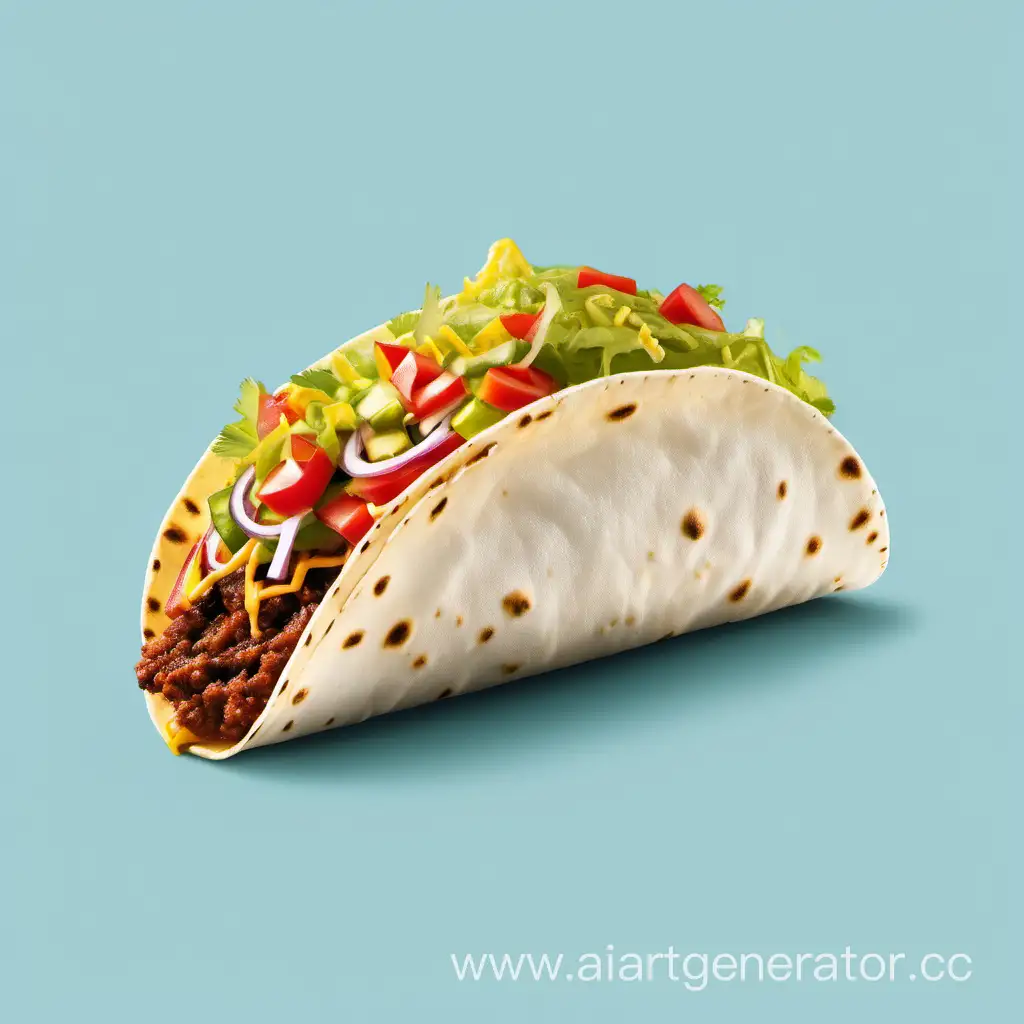 Delicious-Taco-in-Clean-White-Space-Tantalizing-Food-Photography