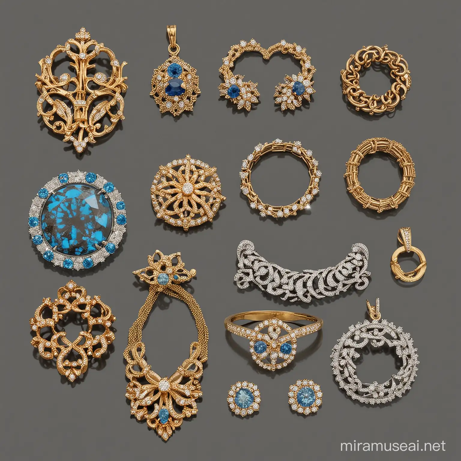 Elegant Gemstone Necklaces and Dazzling Bracelets on Display
