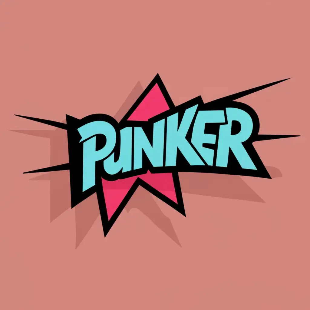 logo, PUNKER artistic simple clean, with the text "Punker", typography, be used in Internet industry