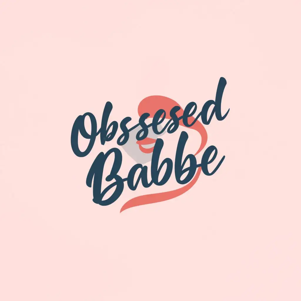 LOGO-Design-For-Obsessed-Babe-Blue-and-Pink-Beauty-Spa-Emblem