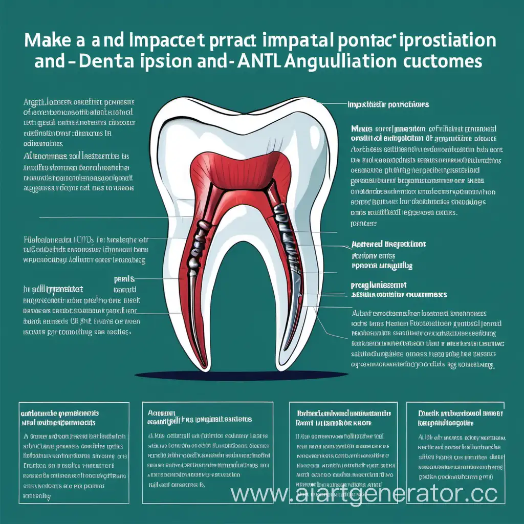 make a poster about impact of dental implant position and angulation on prosthetic outcomes