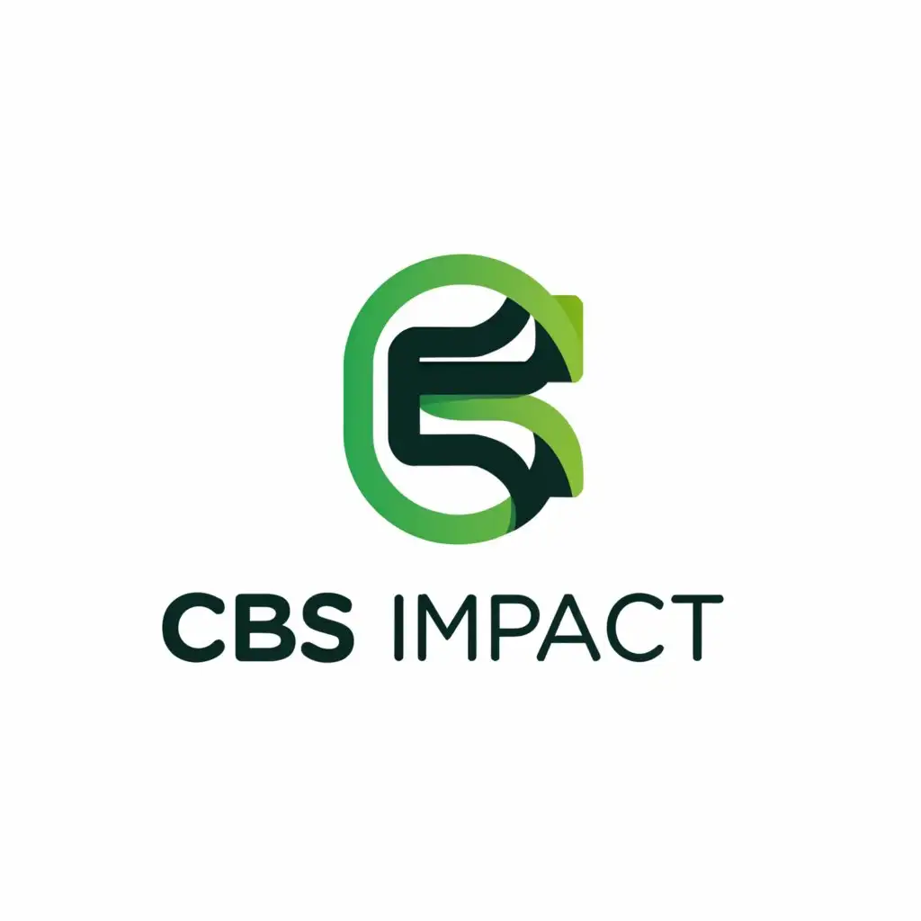 a logo design,with the text "CBS Impact", main symbol:Main text or green finance logo,Minimalistic,be used in Finance industry,clear background