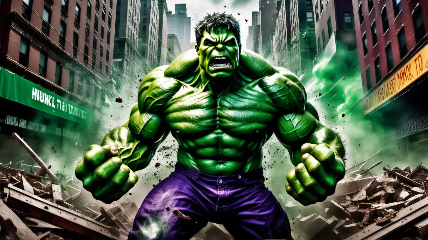 Hulk Unleashes Destructive Fury in Vibrant New York Night