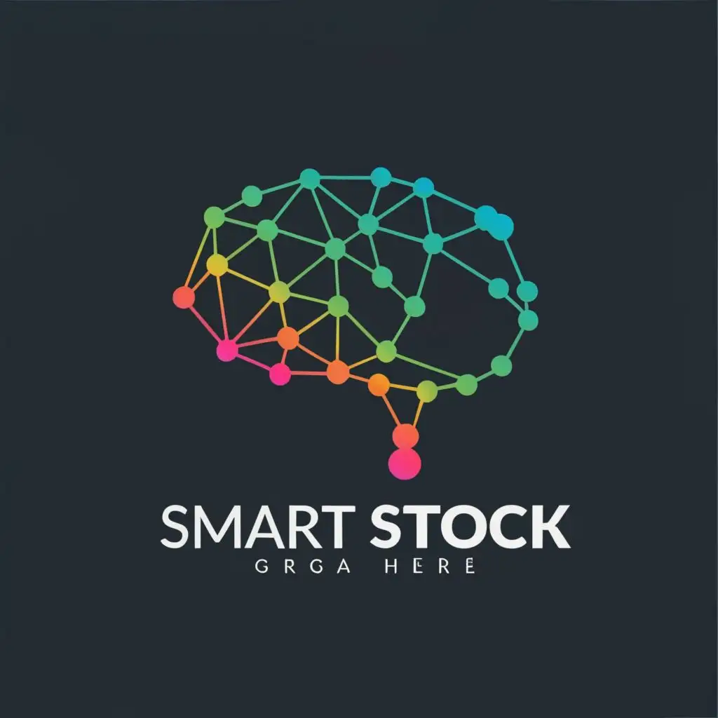 logo, Brain, with the text "Smart Stock AI", typography, be used in Technology industry