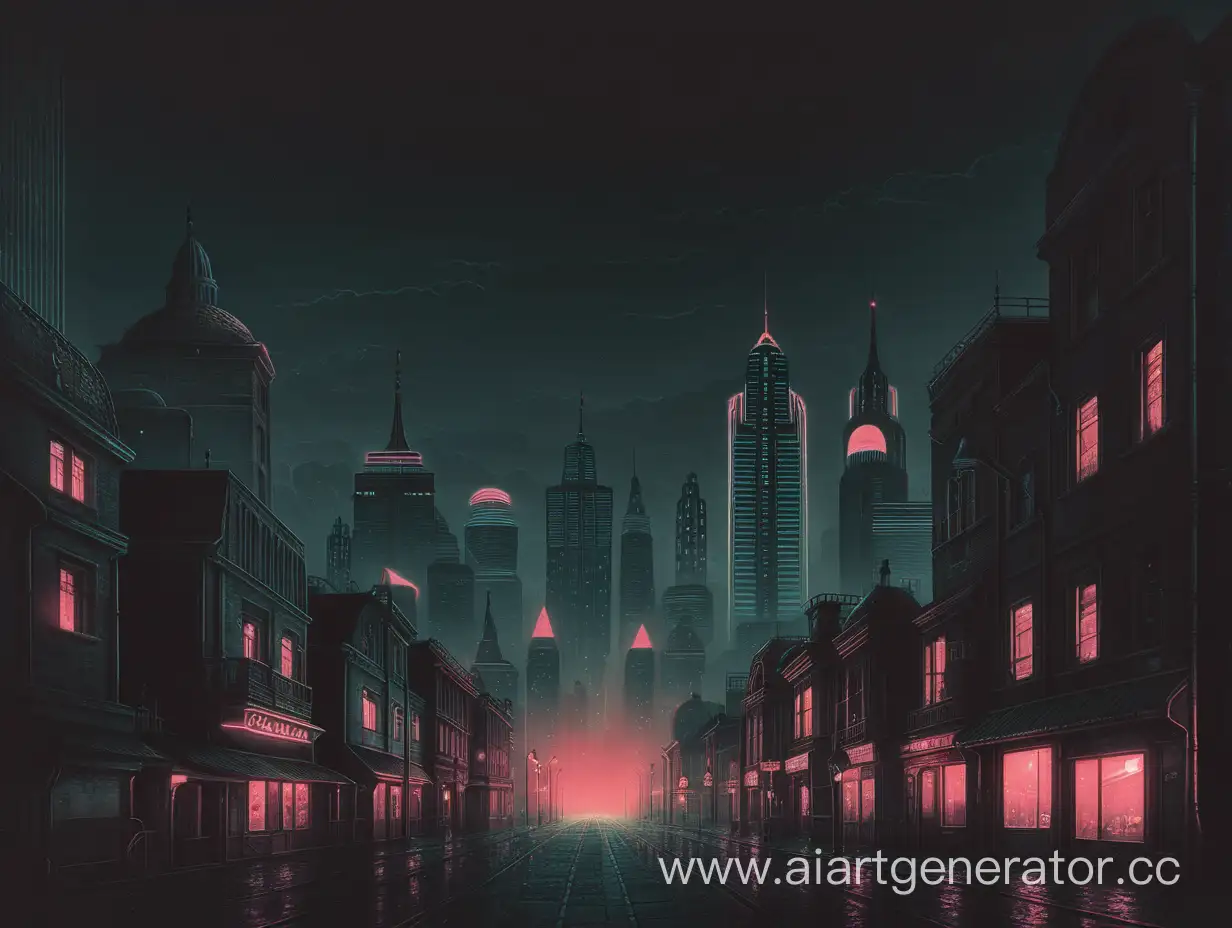 dark retro city