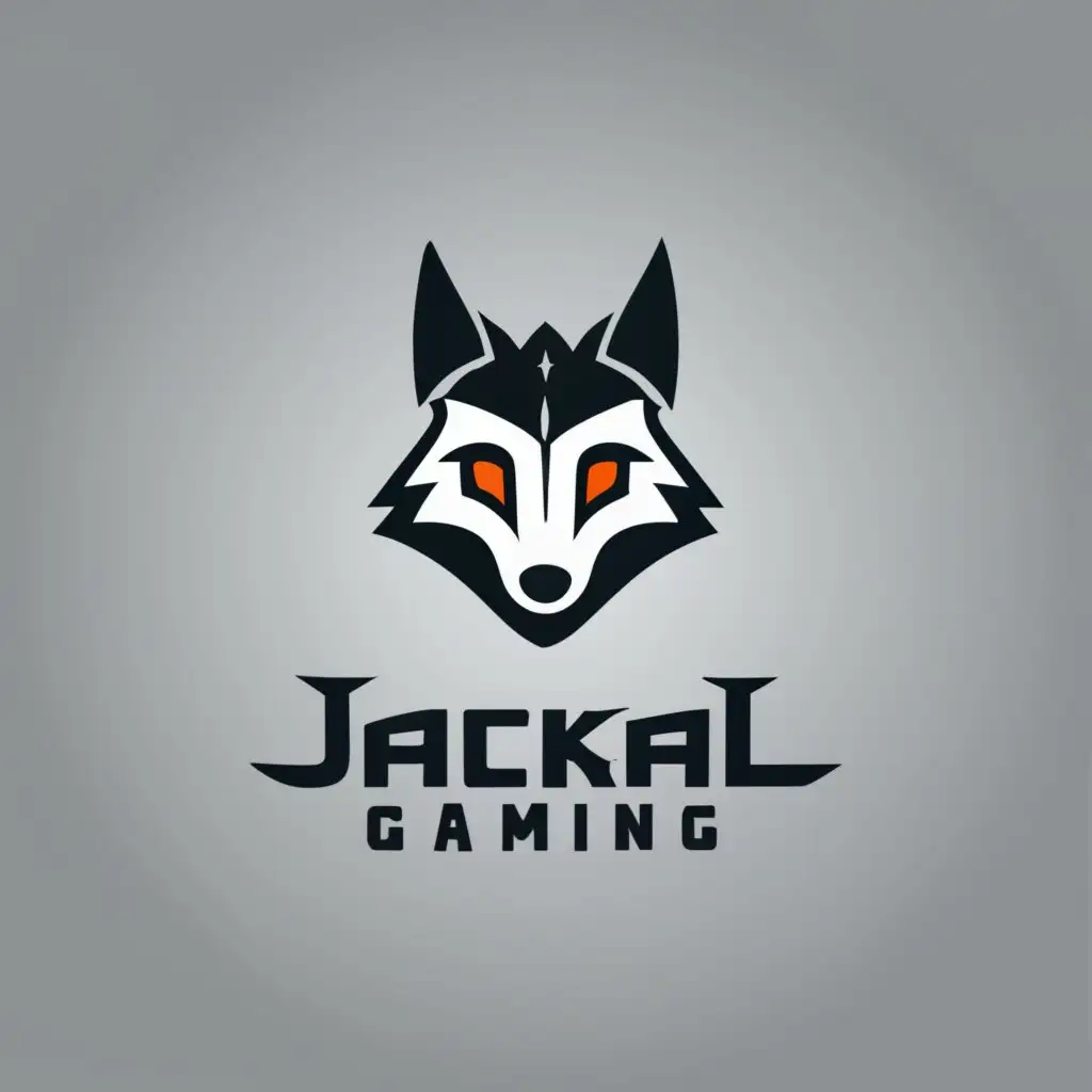 logo, LIKE A GRAPHICS OF MY NAME, with the text "JACKAL GAMING", typography