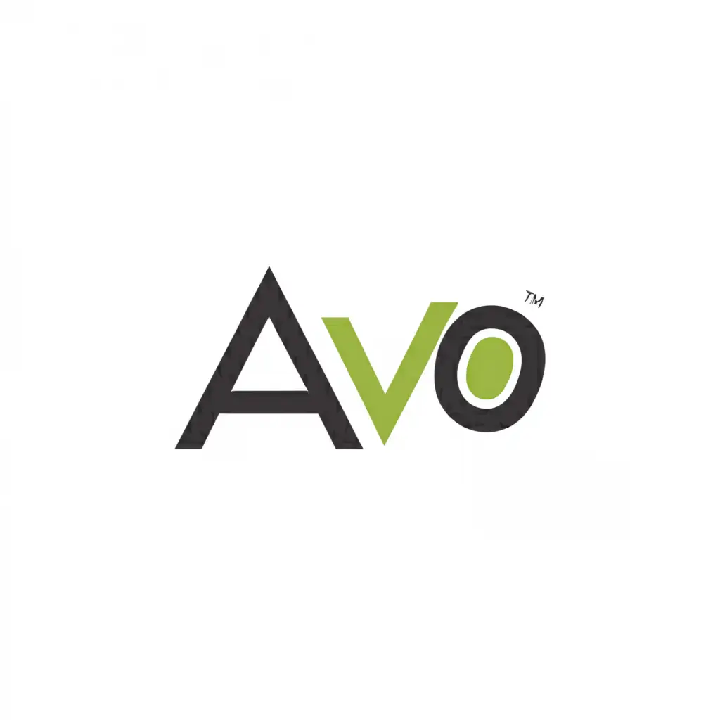 a logo design,with the text "AVO", main symbol:"AVO" written in uppercase letters with a font that is geometric and angular and readable,Minimalistic,be used in Education industry,clear background