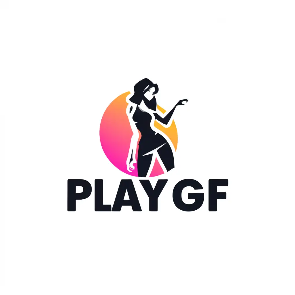 LOGO-Design-For-PlayGF-Modern-Text-with-Cam-Girl-Symbol-on-Clear-Background