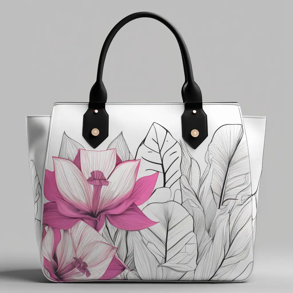 I want a modern design ready to print on woman bags