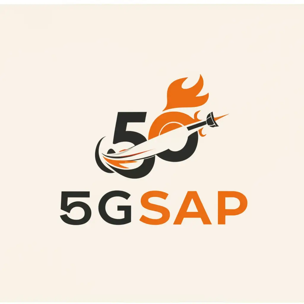a logo design,with the text "50Gsap", main symbol:Fire, numbers, target, cannon,Moderate,be used in Automotive industry,clear background