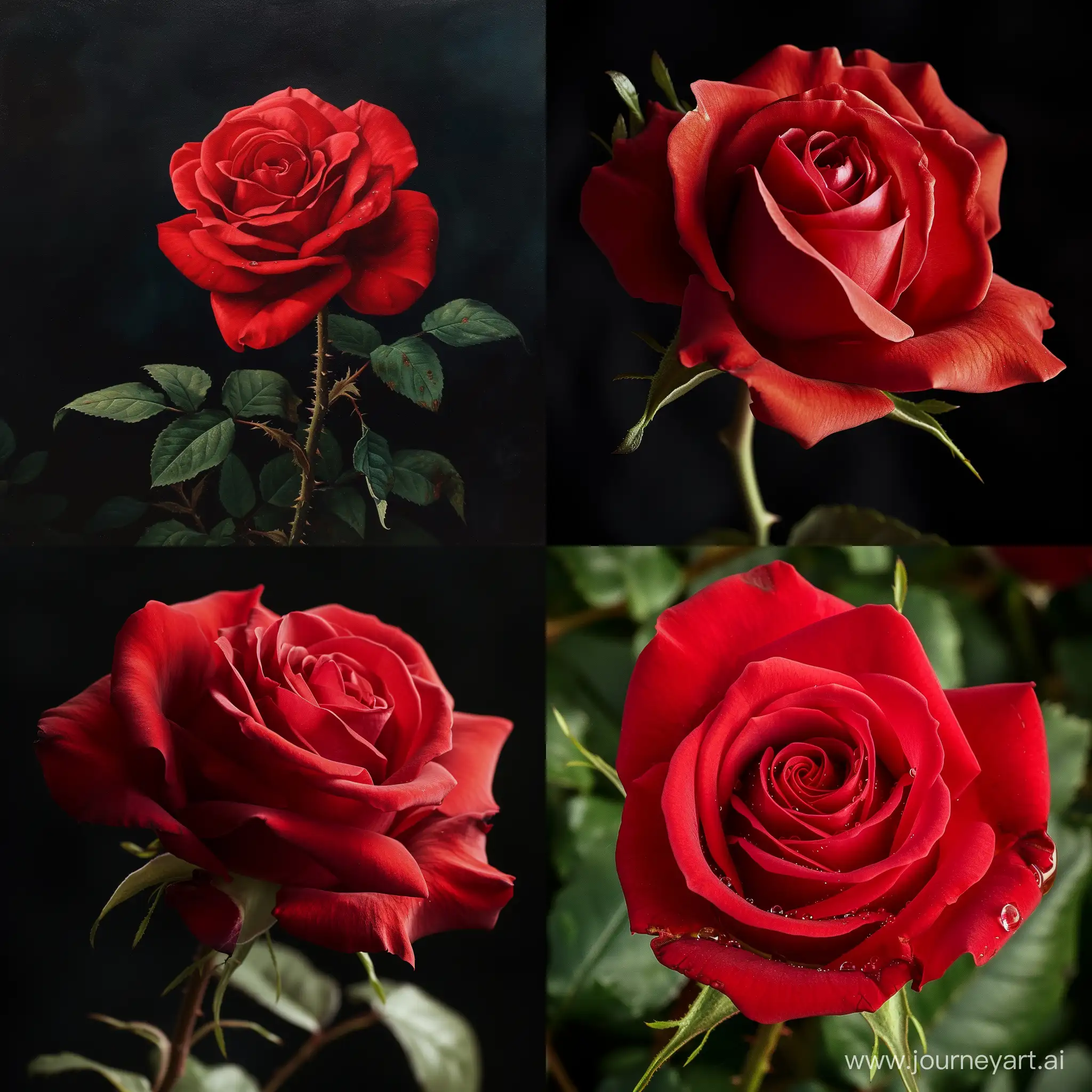 Vibrant-Red-Rose-in-a-Square-Frame-HighResolution-Floral-Photography