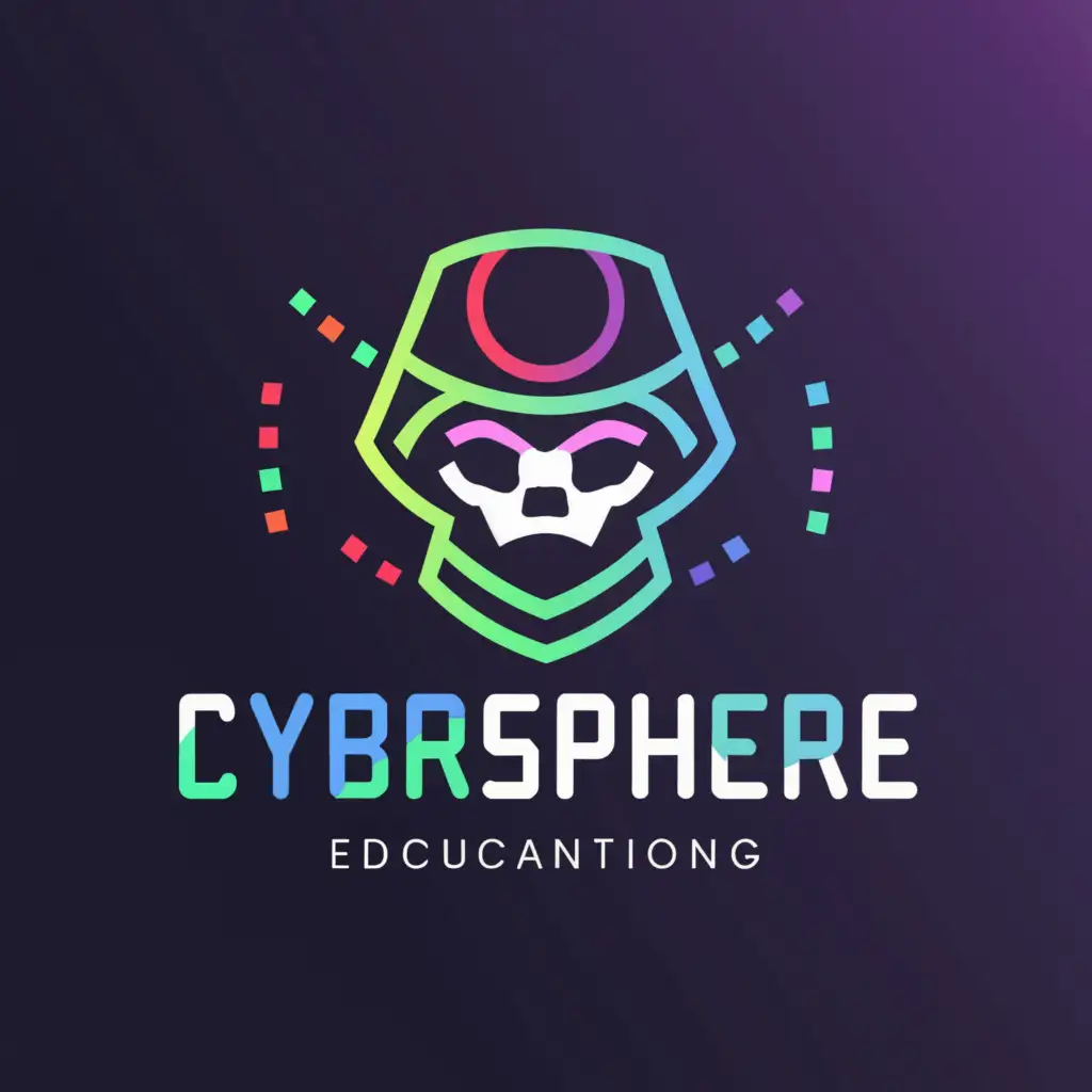 a logo design,with the text "CyberSphere", main symbol:hacker,Moderate,be used in Education industry,clear background