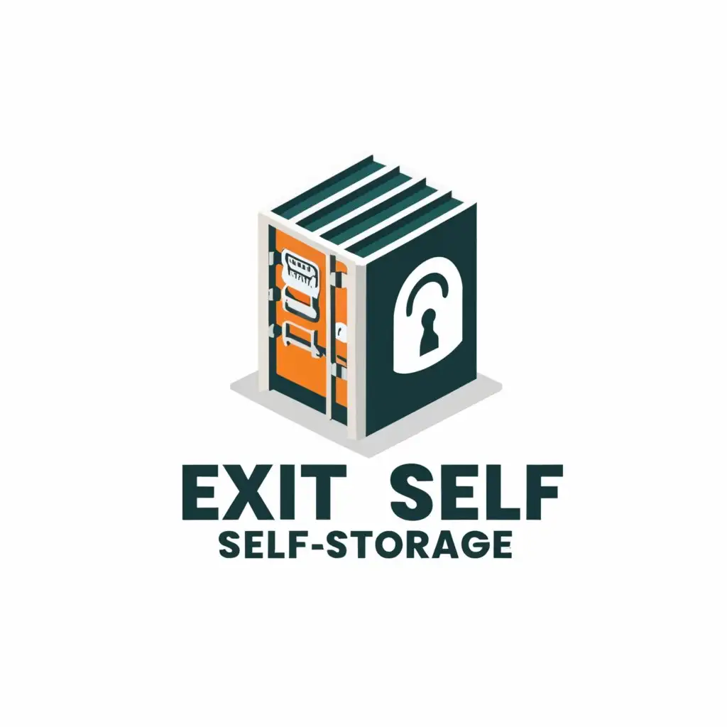 LOGO-Design-For-Exit-SelfStorage-Clean-and-Professional-Logo-Featuring-SelfStorage-Image-and-Text