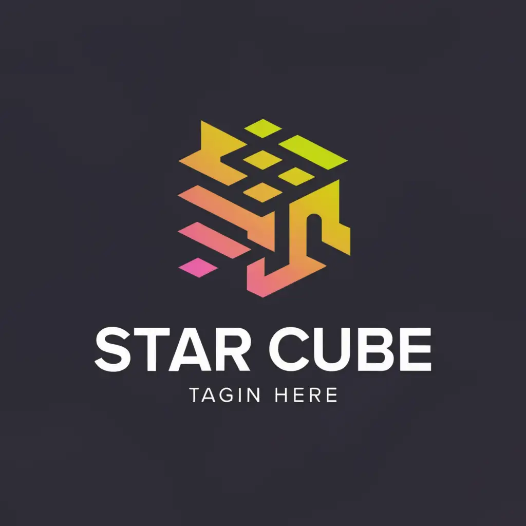 a logo design,with the text "Star Cube", main symbol:symbol should be a shipping container that is being converted to a house,Moderate,be used in Construction industry,clear background