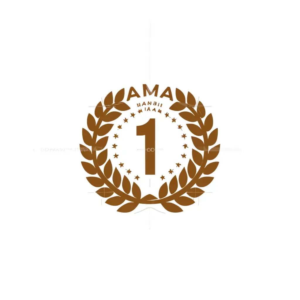 a logo design,with the text "hamari 1", main symbol:communist badge with grain wreath,Minimalistic,clear background
