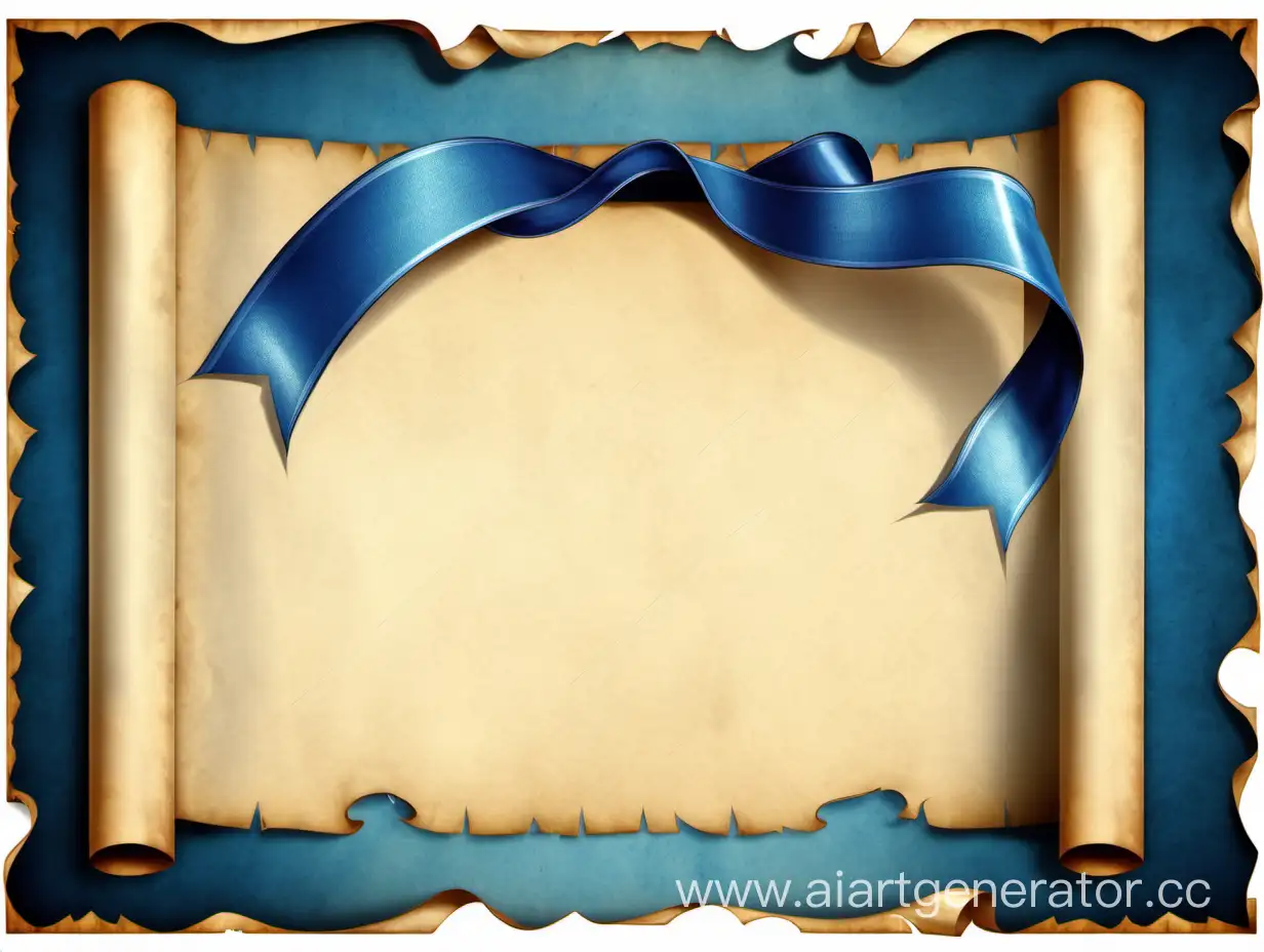 Elegant-Parchment-Background-with-Blue-Ribbon