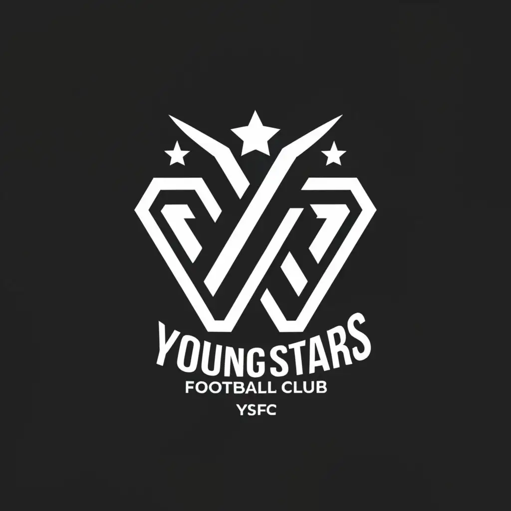 a logo design,with the text "Young Stars Football Club", main symbol:YSFC,complex,be used in Sports Fitness industry,clear background