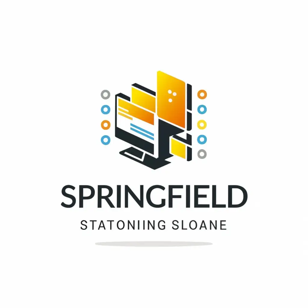 a logo design,with the text "Springfield", main symbol:computer science education and software training,Moderate,be used in Technology industry,clear background