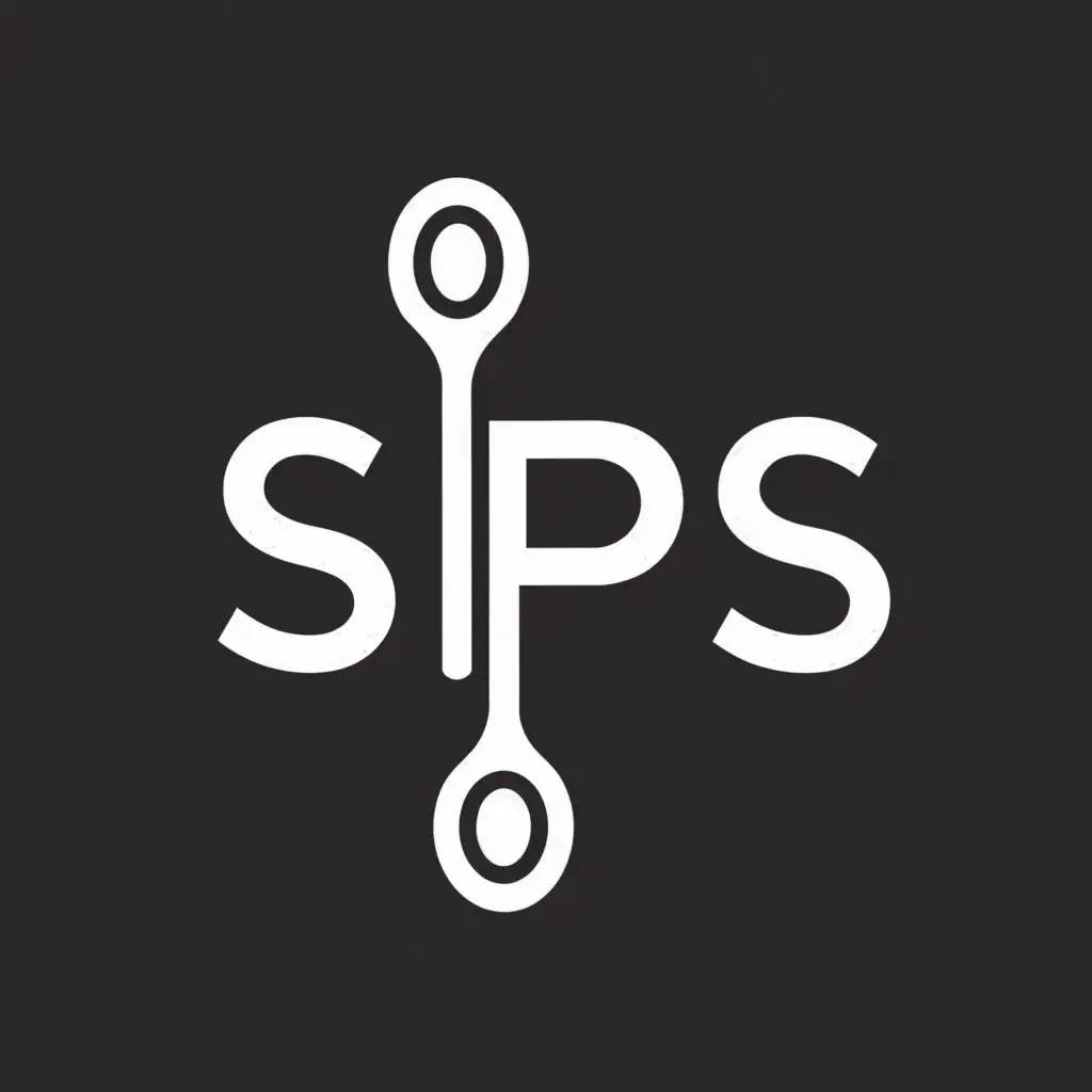a logo design,with the text "SPS", main symbol:spoons,Minimalistic,be used in Restaurant industry,clear background