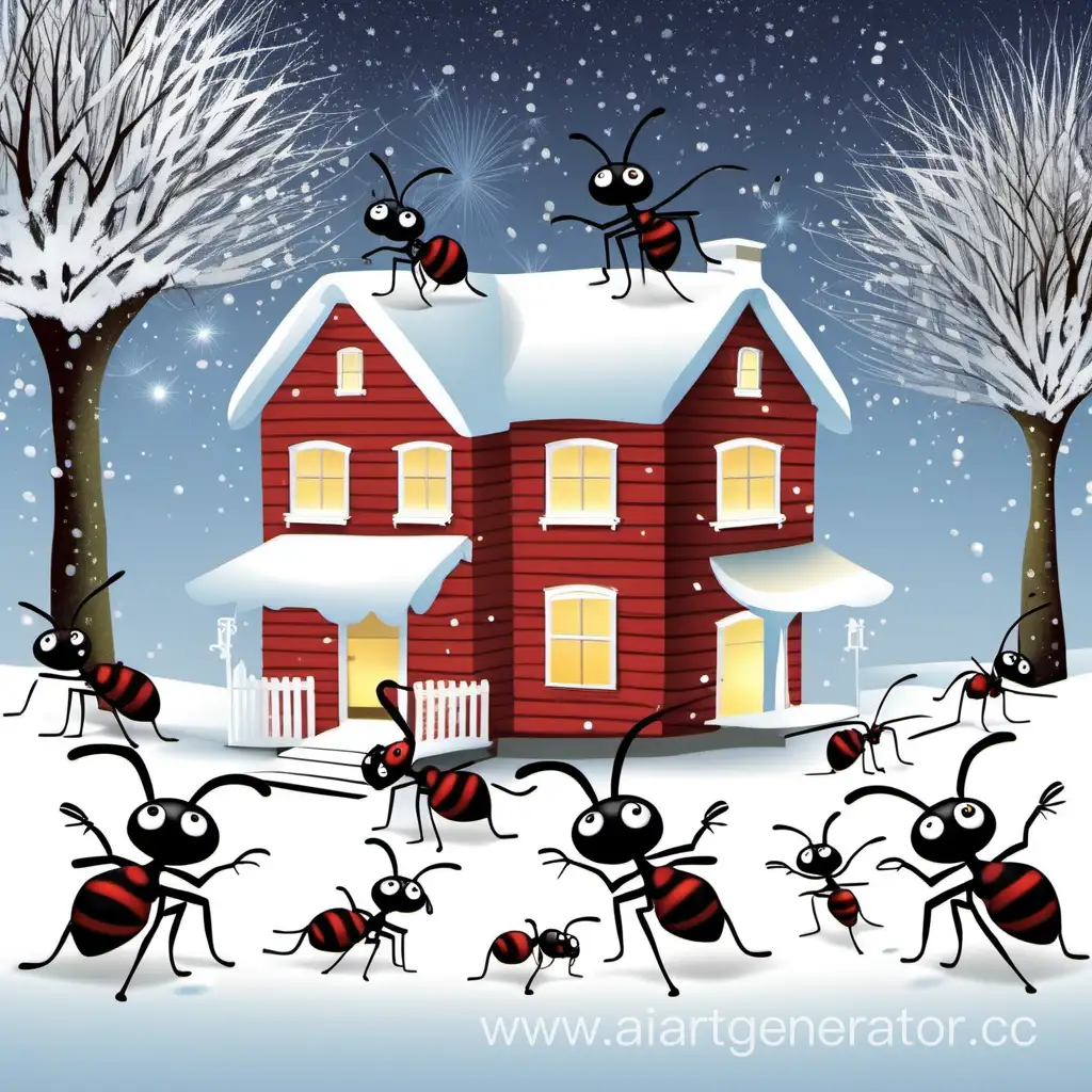Ants-Celebrating-New-Year-at-the-Country-House