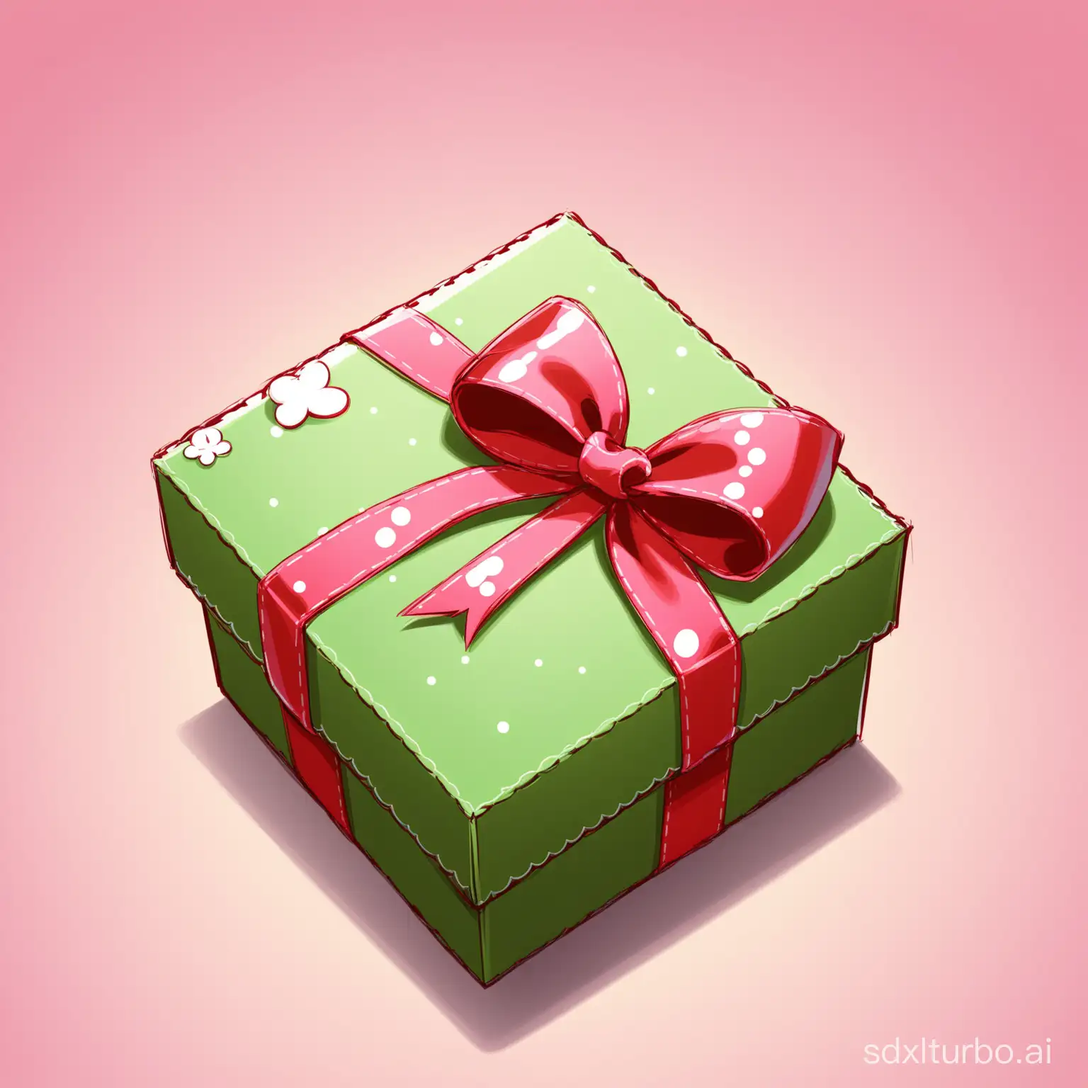 Cheerful-Cartoon-Small-Gift-Box-Surrounded-by-Festive-Accents