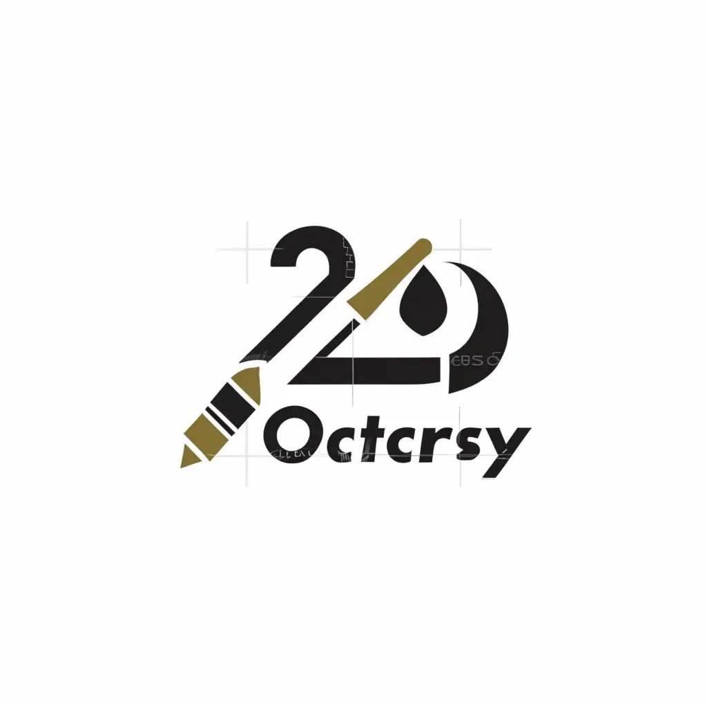 LOGO-Design-For-210-OctArtsy-Minimalistic-Design-with-Pencil-Brush-and-Palette
