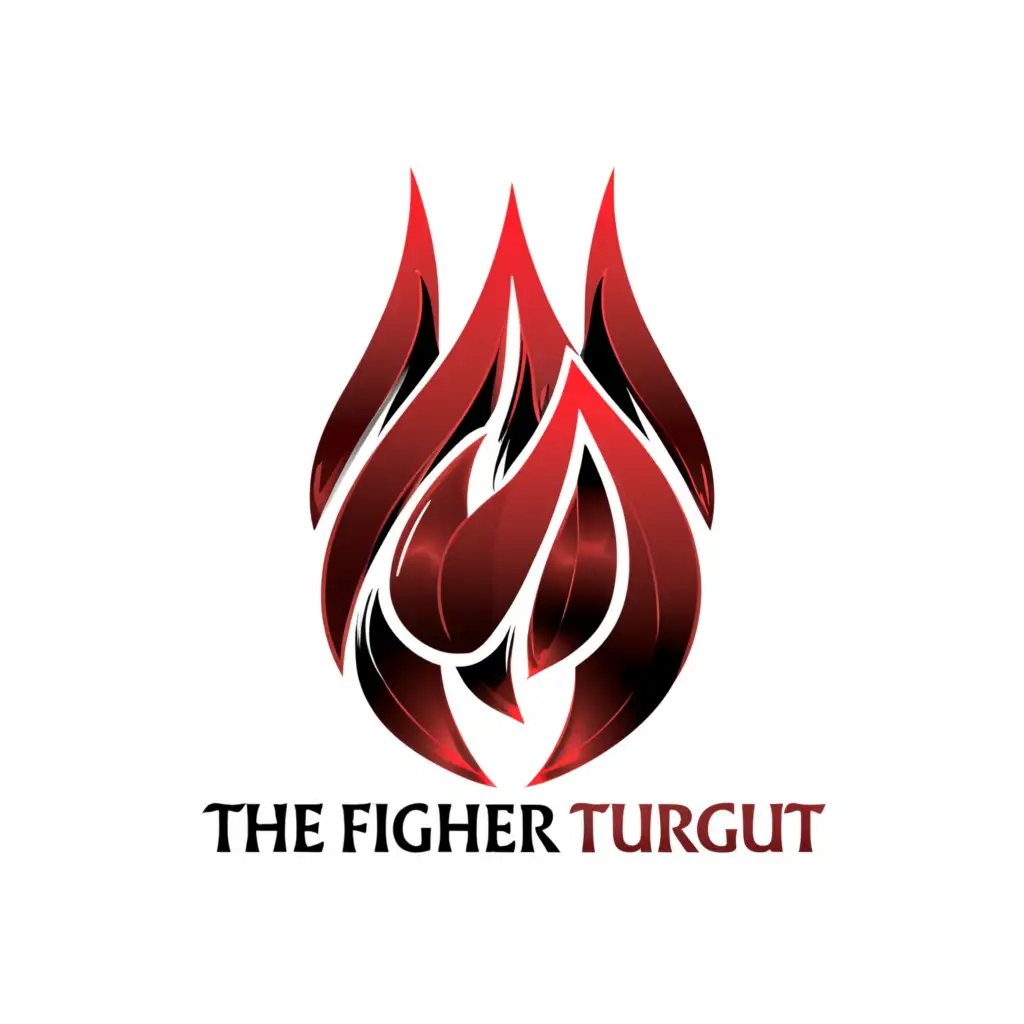 a logo design,with the text "The Fighter Turgut", main symbol:Blood,Moderate,clear background