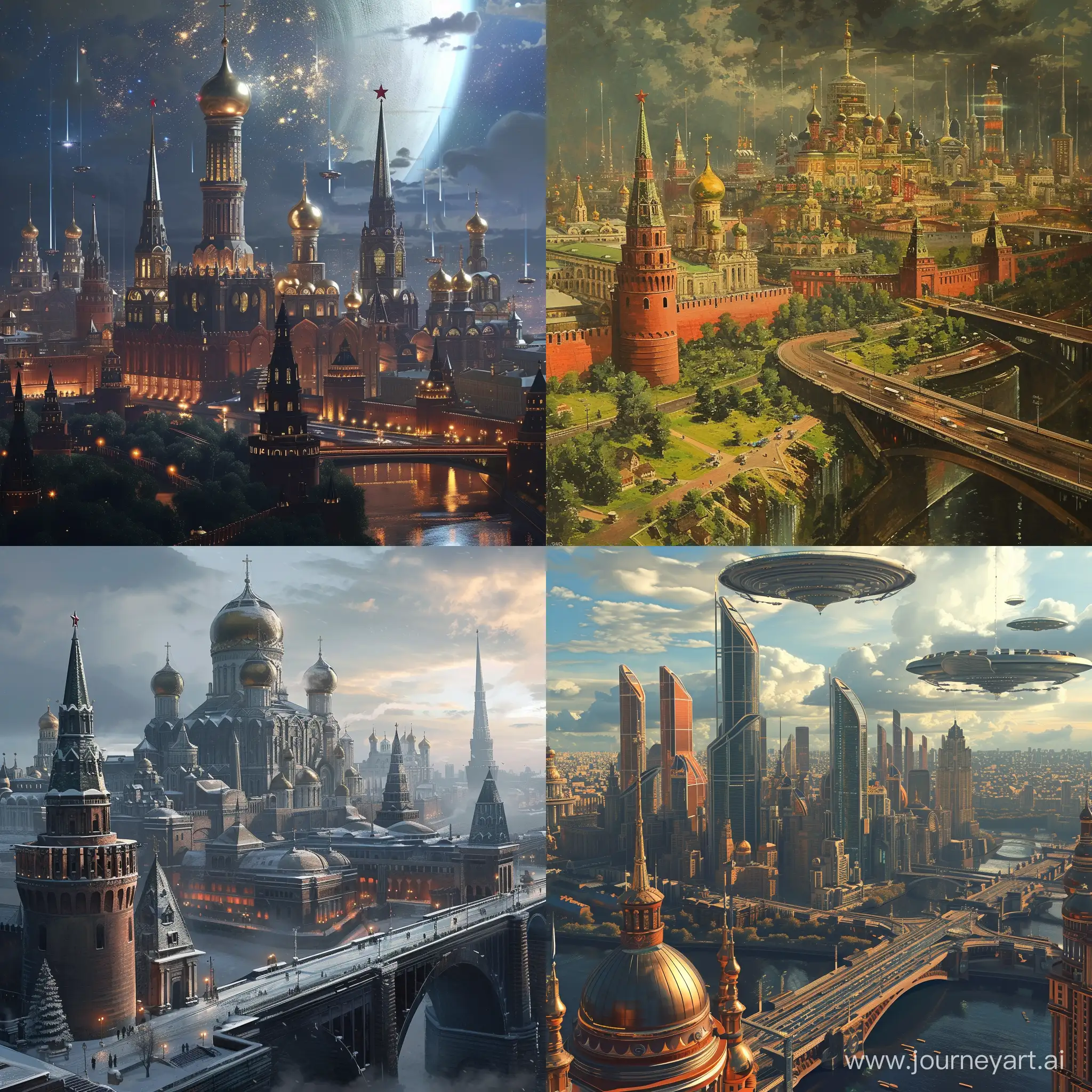 Futuristic ancient Moscow
