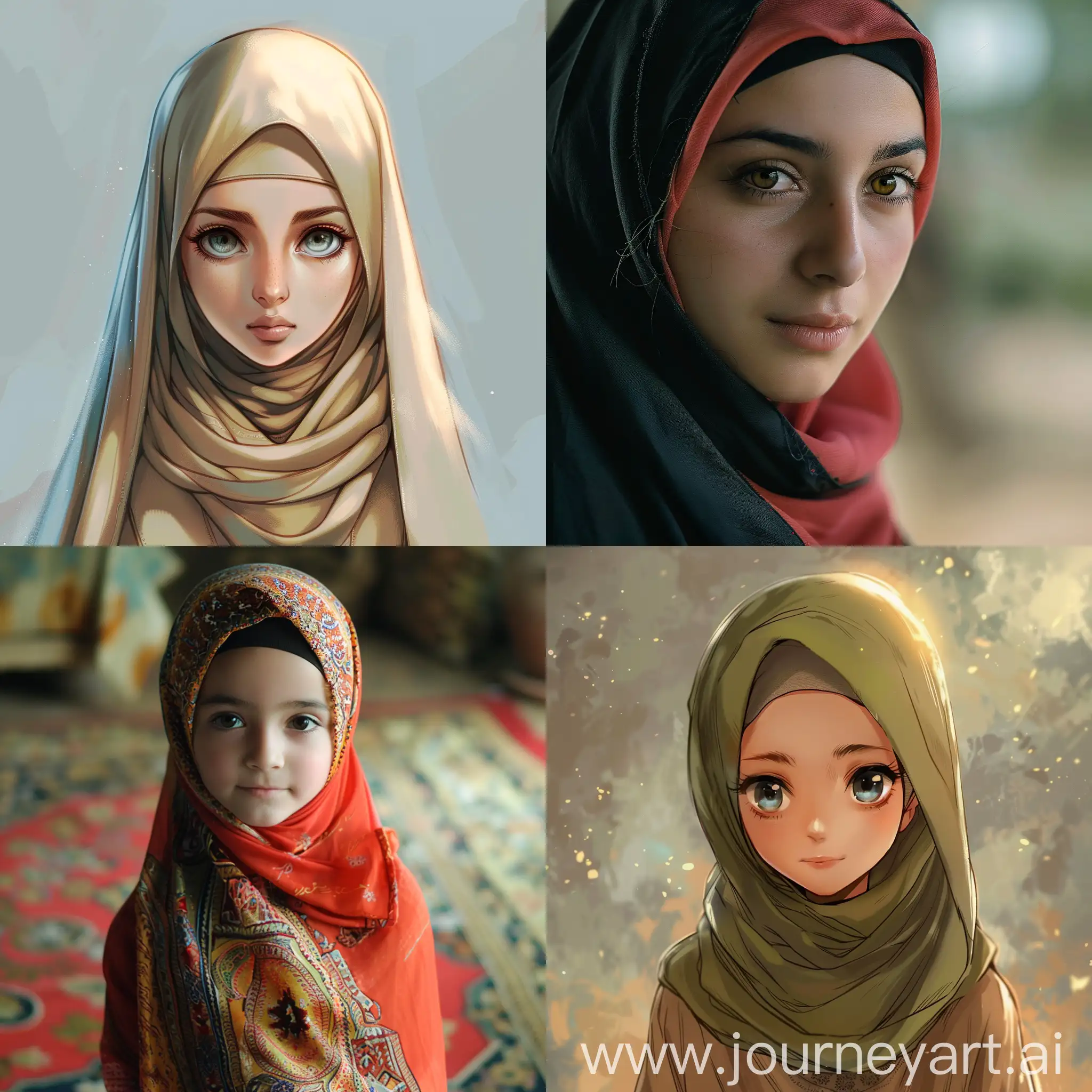 Muslim-Girl-in-Traditional-Attire-AI-Artwork