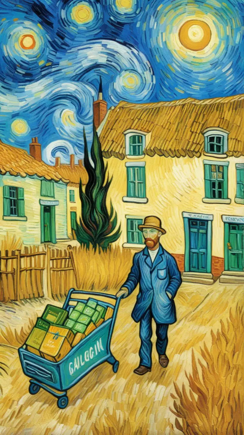 Vibrant ECommerce Artwork in Vincent van Gogh Style
