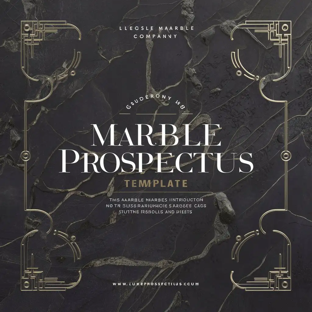 Commercial prospectus template, marble company, FIRST PAGE