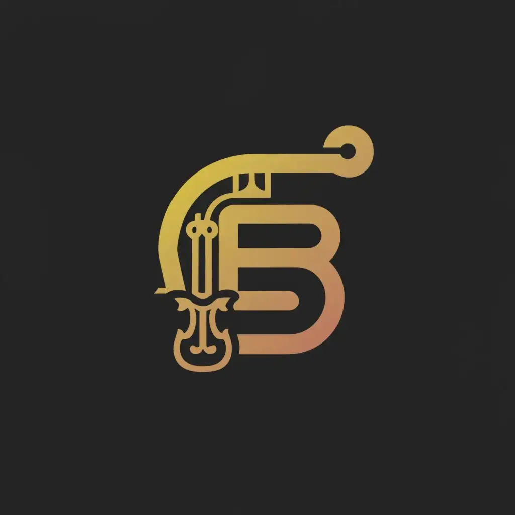 a logo design,with the text "CB", main symbol:a logo, that also has a violin, guitar and piano embedded into it but not too obvious, no typing mistake in the name ,Moderate,clear background