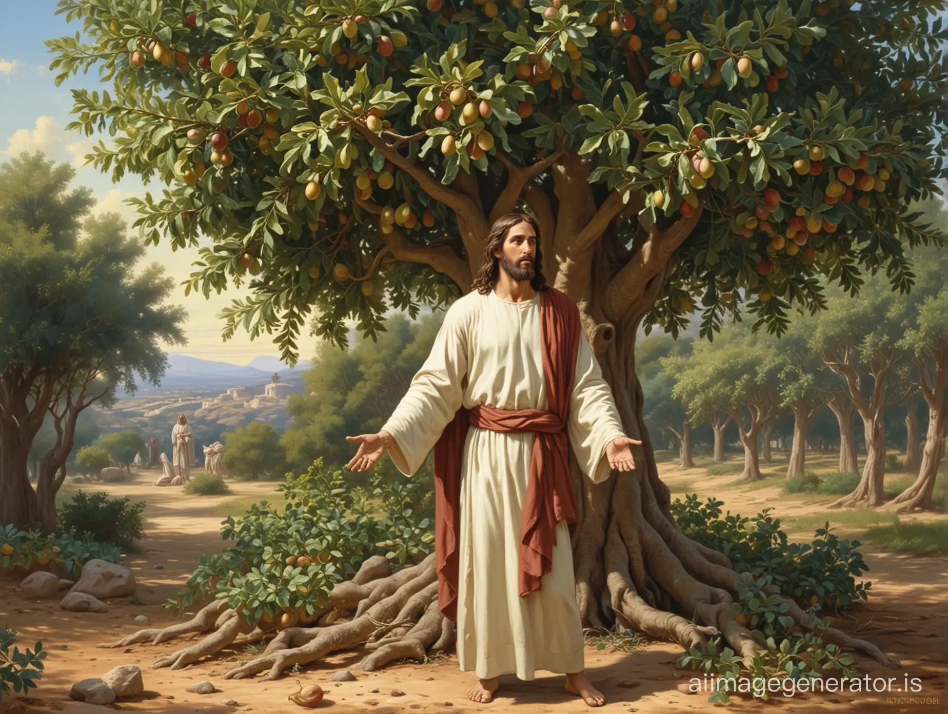 Jesus-Praying-Beneath-the-Fig-Tree-in-Serene-Meditation