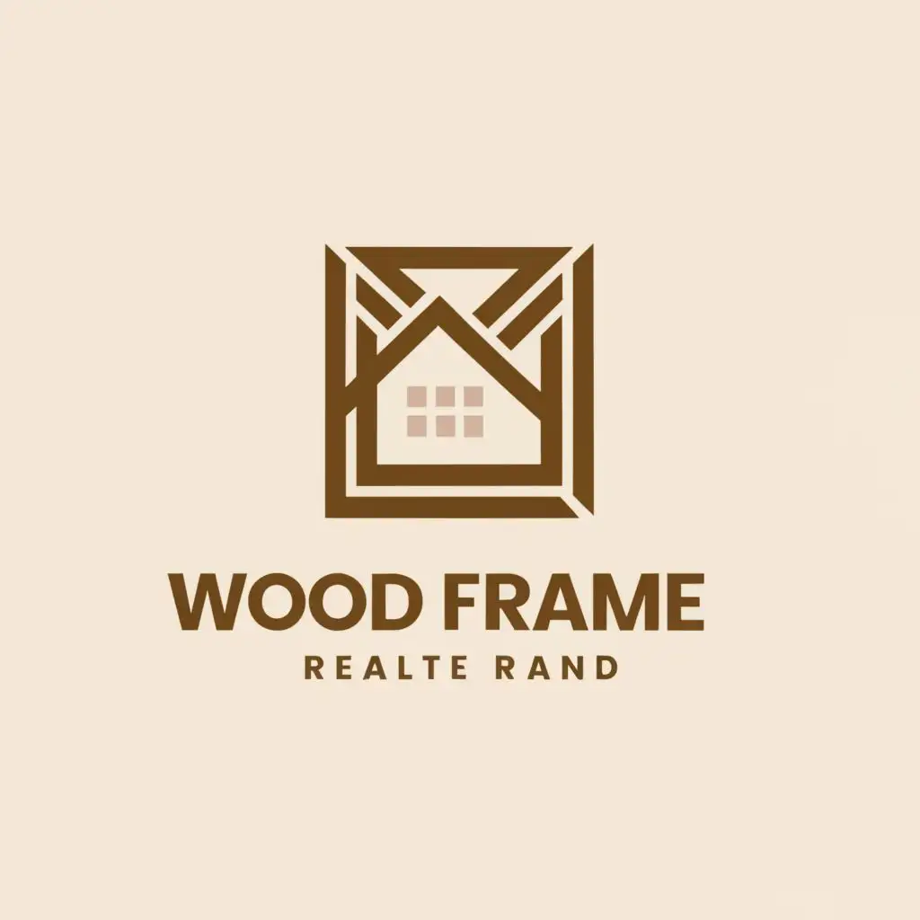 a logo design,with the text "ORI WOOD FRAME", main symbol:FRAME, be used in Real Estate industry