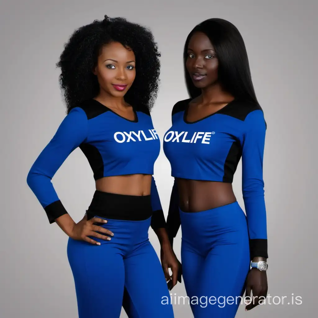   AFRICAINS MARQUE OXYLIFE  femmes et  homme  NOIR ET BLEU