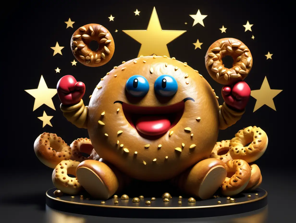 Rockstar Bread Pacman on Gold Pile with Fairy Tale Glow