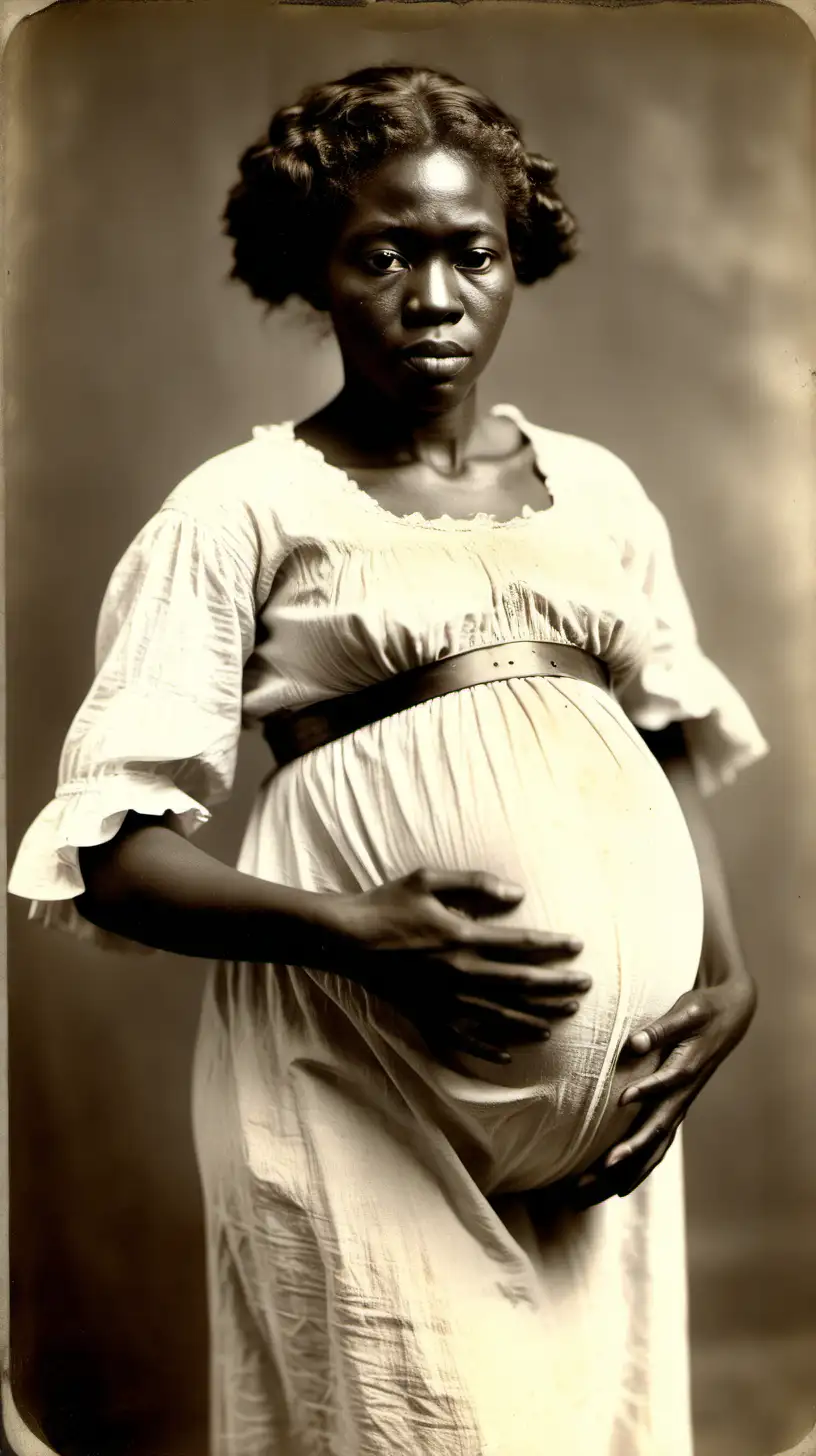 1900s Black Pregnant slave