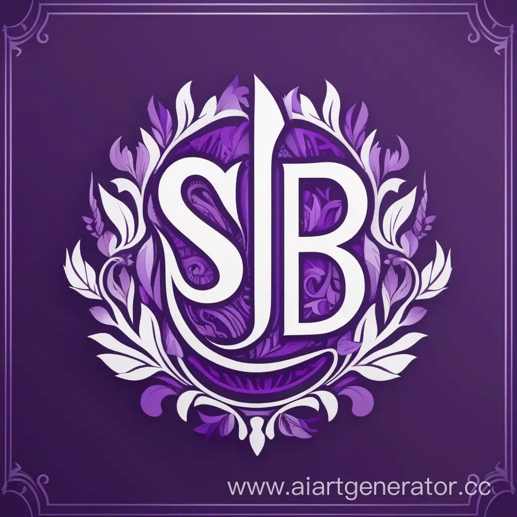 Логотип с надписью SFD, фантастическое с элементами фиолетового и белого 