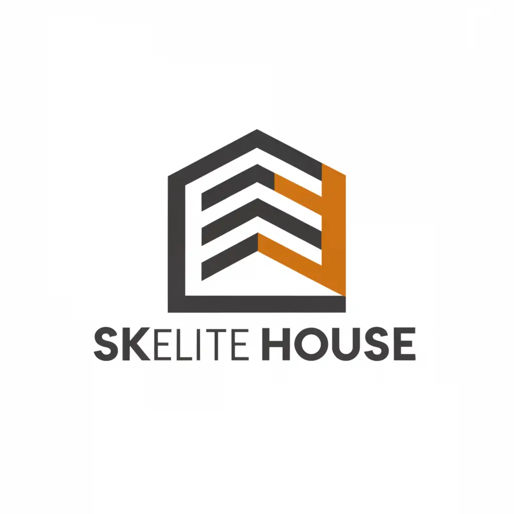 a logo design,with the text "SK Elite House", main symbol:house, walls, roof, brick, shingles,Moderate,be used in Construction industry,clear background
