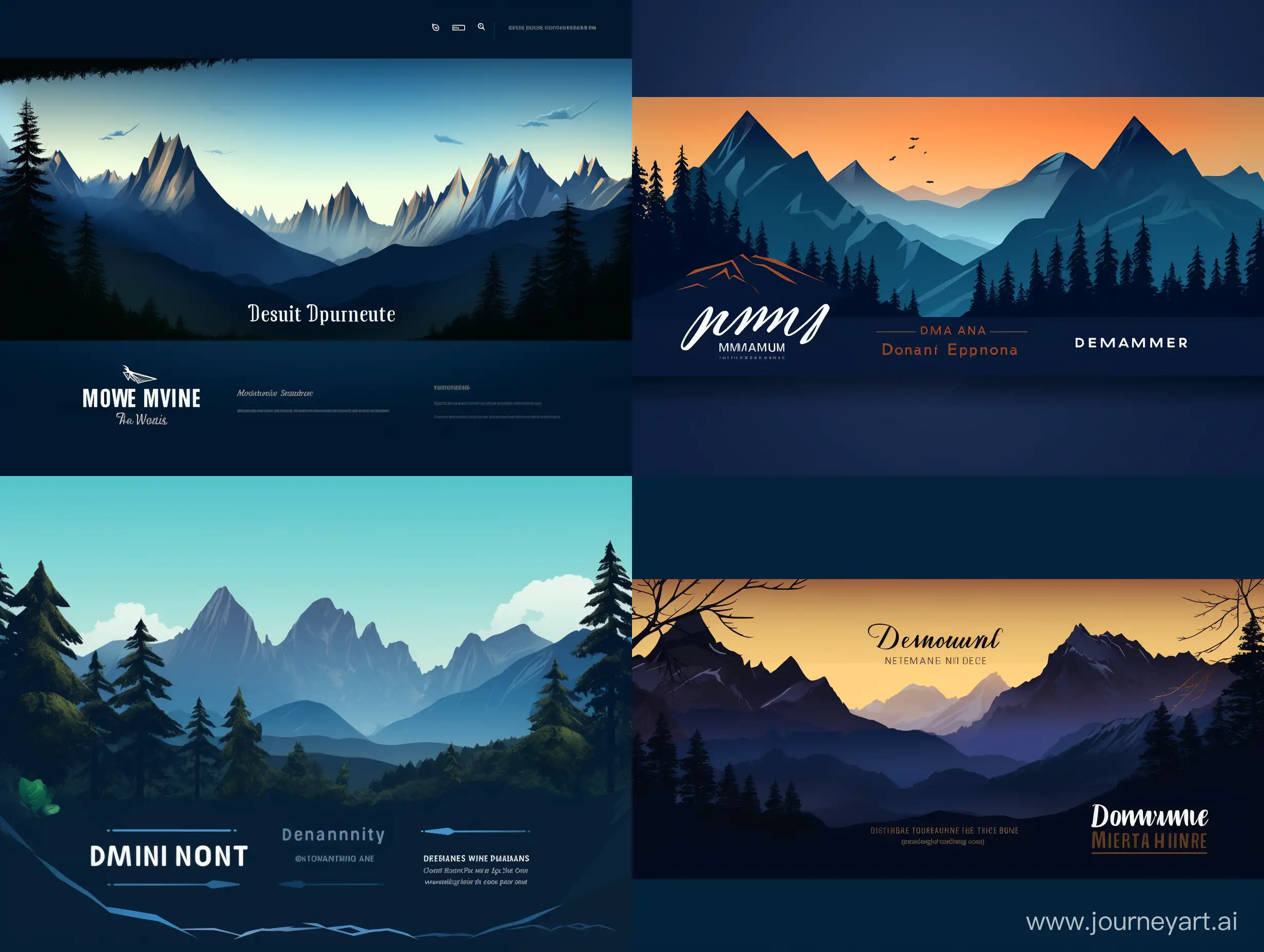 Generate a dynamic and visually appealing YouTube channel banner that incorporates elements of nature, contrasting colors, and modern design aesthetics. The banner should have the following features:  A dark blue background with a subtle gradient effect that creates a sense of depth and drama. A silhouette of a forest with mountains in the background that adds a touch of nature and adventure. The mountains should be illuminated with red hues that suggest either sunrise or sunset and contrast with the blue background. A circular design element in the center where the profile picture is supposed to be placed. The circle should have dark shades that blend into the forest silhouette and create a focal point for the viewer’s attention. 