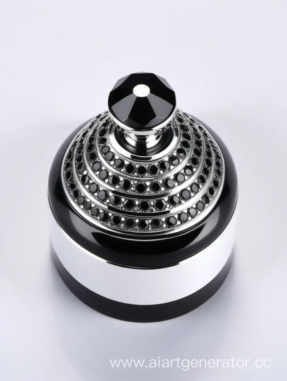 Elegant-Zamac-Perfume-Bottle-Ornament-with-Metallizing-Finish-and-Diamond-Accent