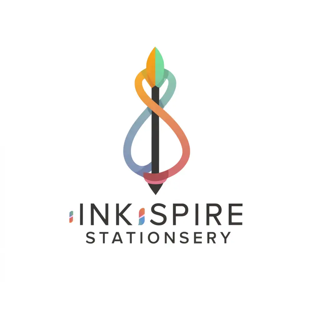 a logo design,with the text "Inkspire Stationery", main symbol:Stationery logo,Moderate,clear background
