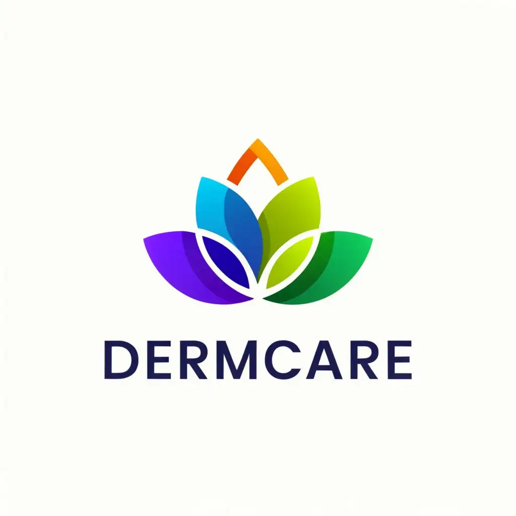 a logo design,with the text "DERMCARE", main symbol:Symbolizes beauty, skin, spa and wellness,Minimalistic,be used in Beauty Spa industry,clear background