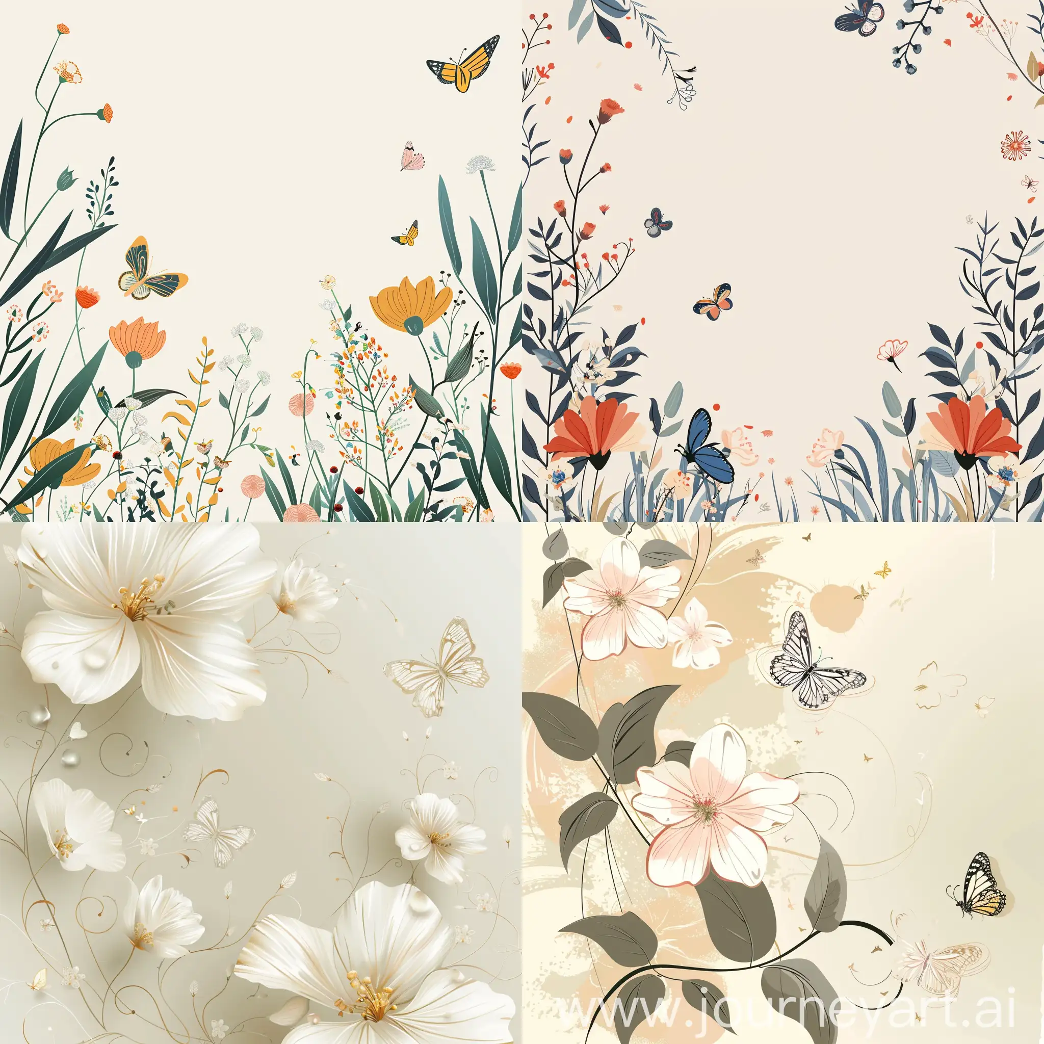 Romantic-Floral-Background-with-Butterflies