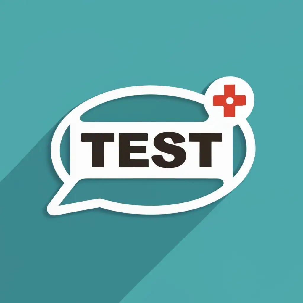 logo, speech test mobile application, with the text "test", typography, be used in Medical Dental industry