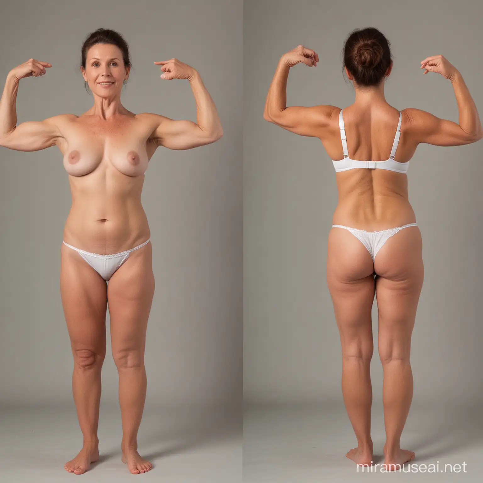 57 year old female in different poses