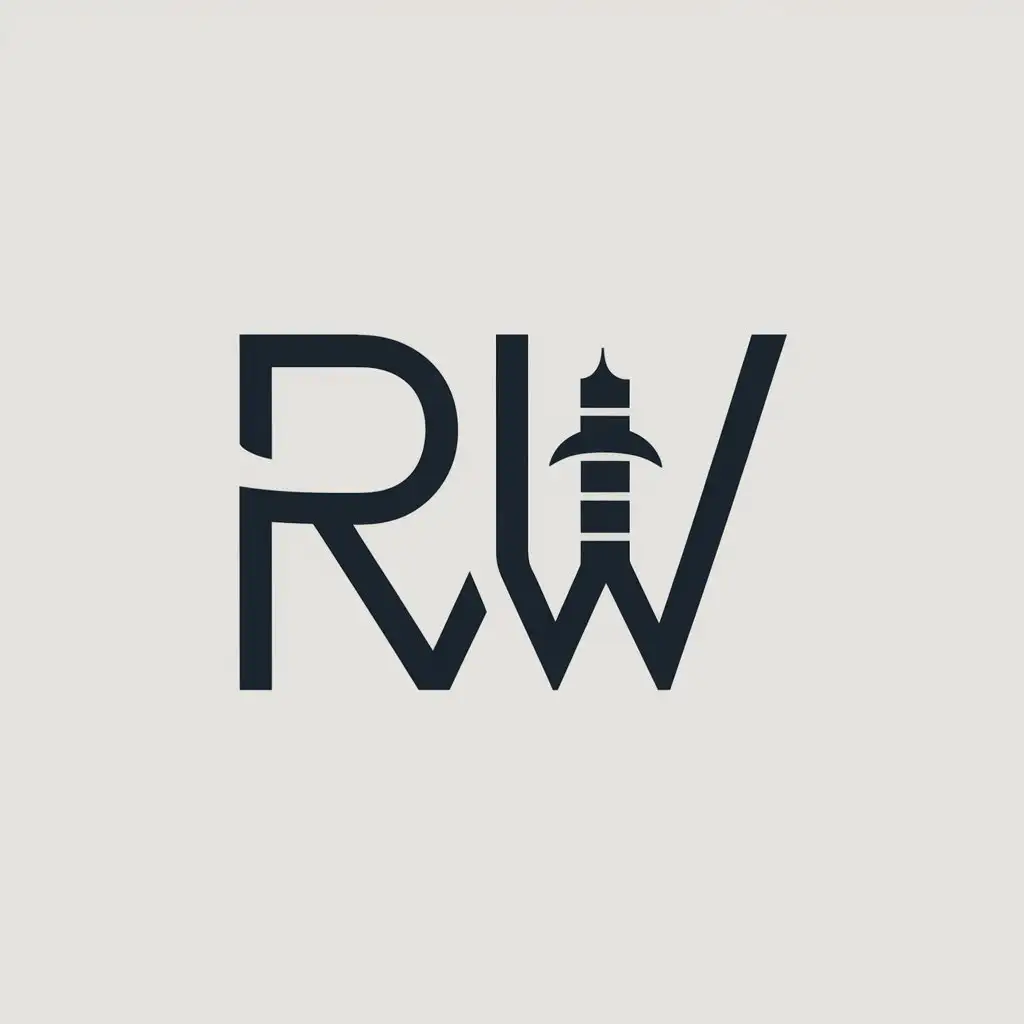 Логотип для компании по продаже компьютерный комплектующих с названием RW в минимализме связанное с викингами