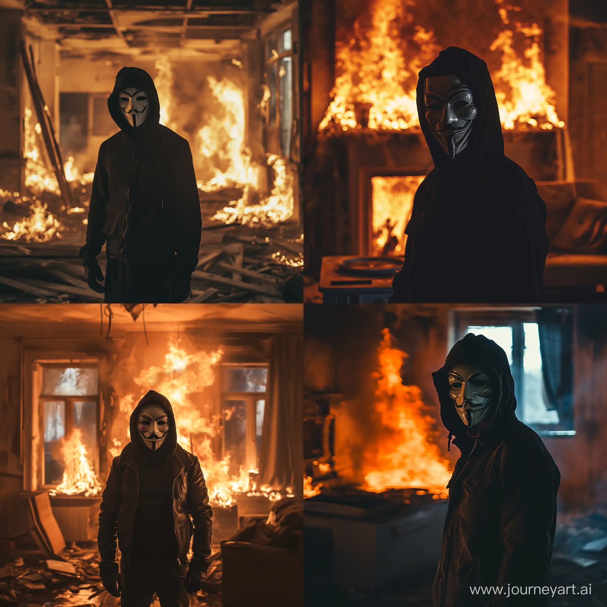 Anonymous-Masked-Man-in-the-Midst-of-a-Burning-Room