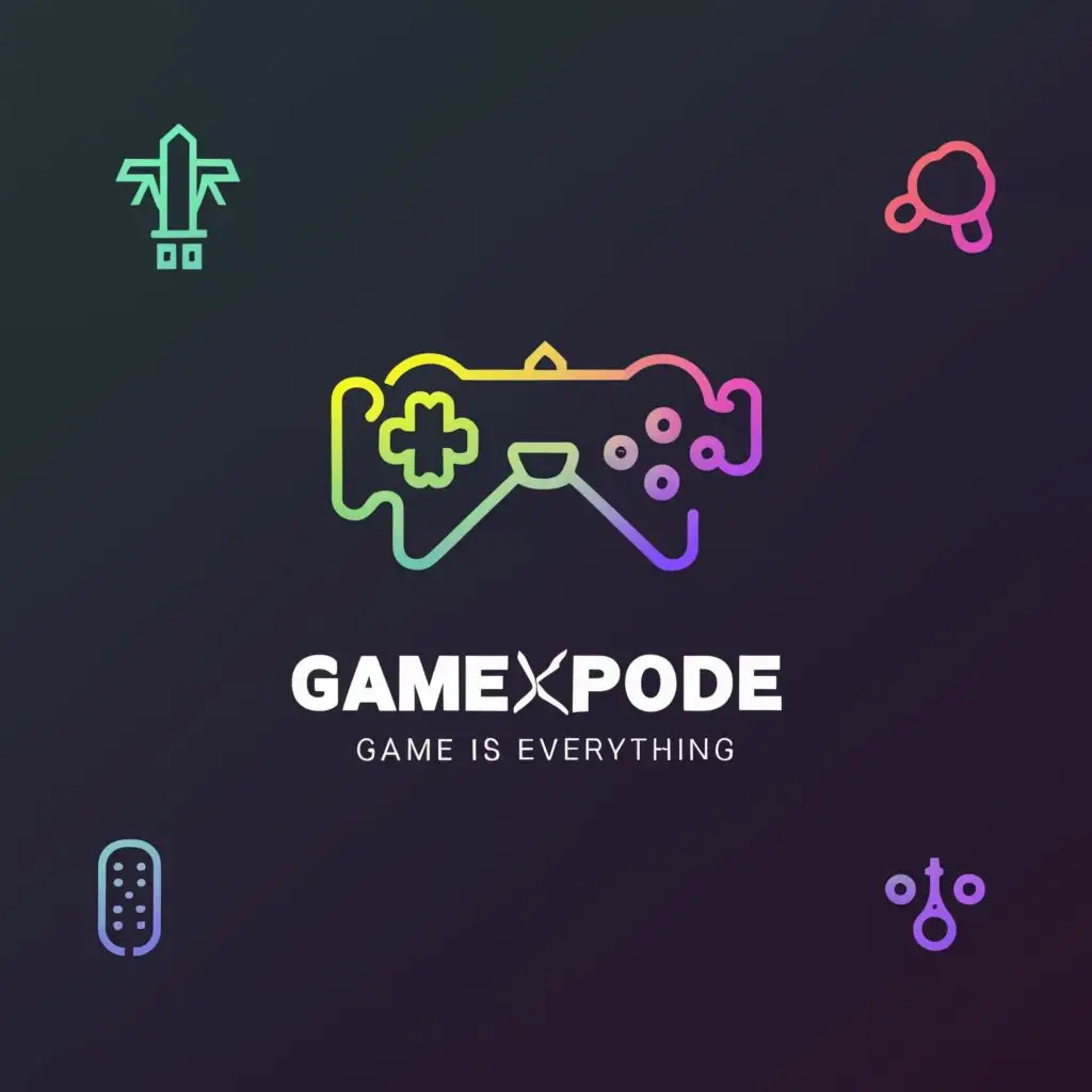 LOGO-Design-for-GameXplode-Bold-Typography-and-Pixelated-Gaming-Icon-on-a-Minimalist-Background