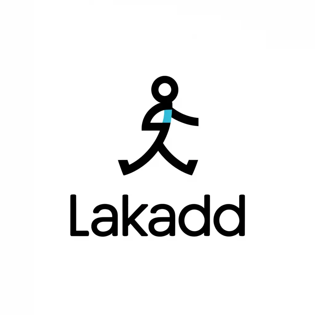 a logo design,with the text "LakAdd", main symbol:clear background, walking,Moderate,be used in Technology industry,clear background